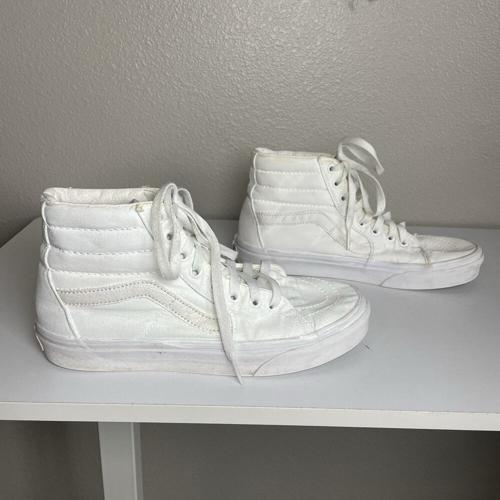 Vans Unisex Off The Wall Canvas 721356 Shoes White Size Women 8.5 / Men 7